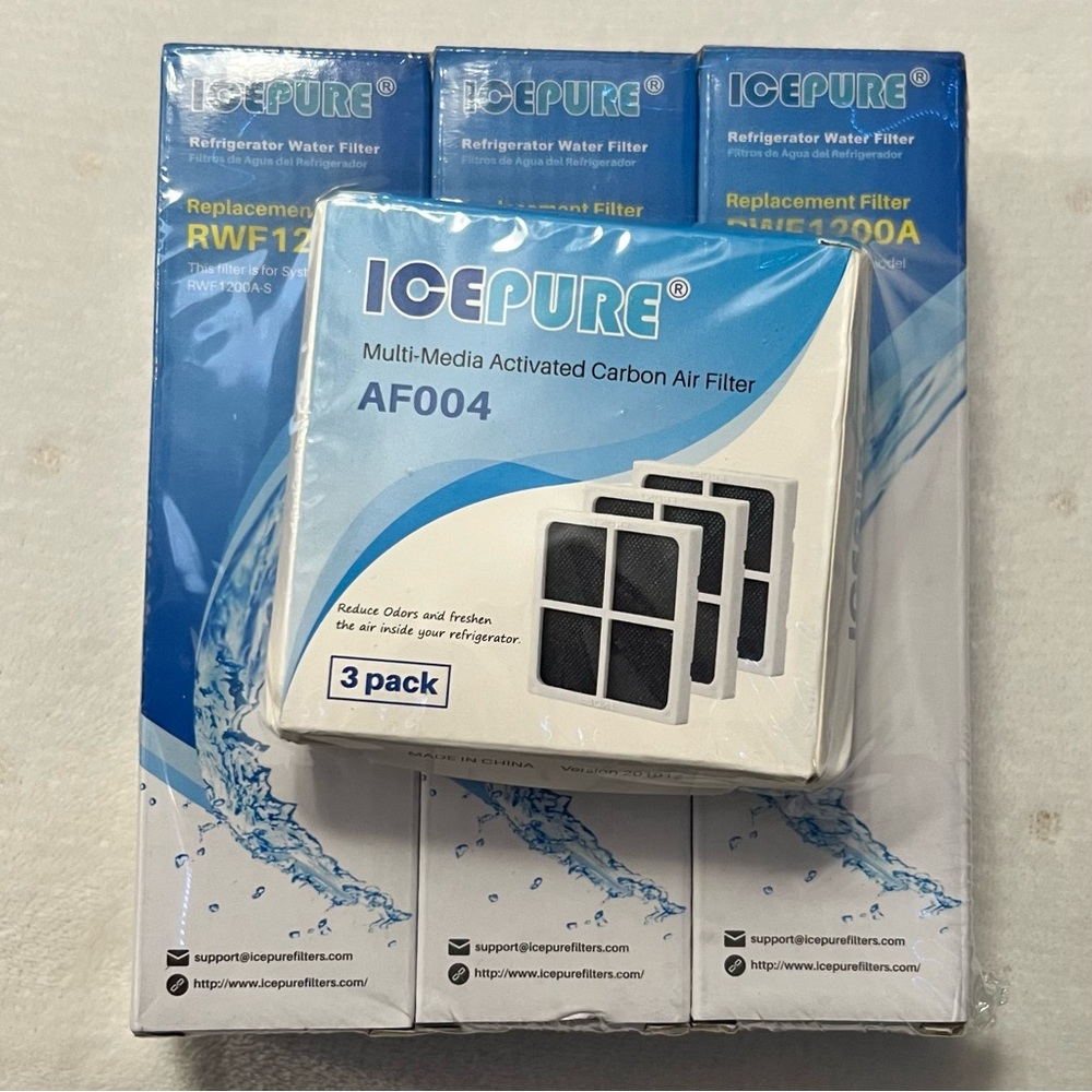 ICEPURE Refrigerator Water and LT120F Fresh Air Filter 3 Combo